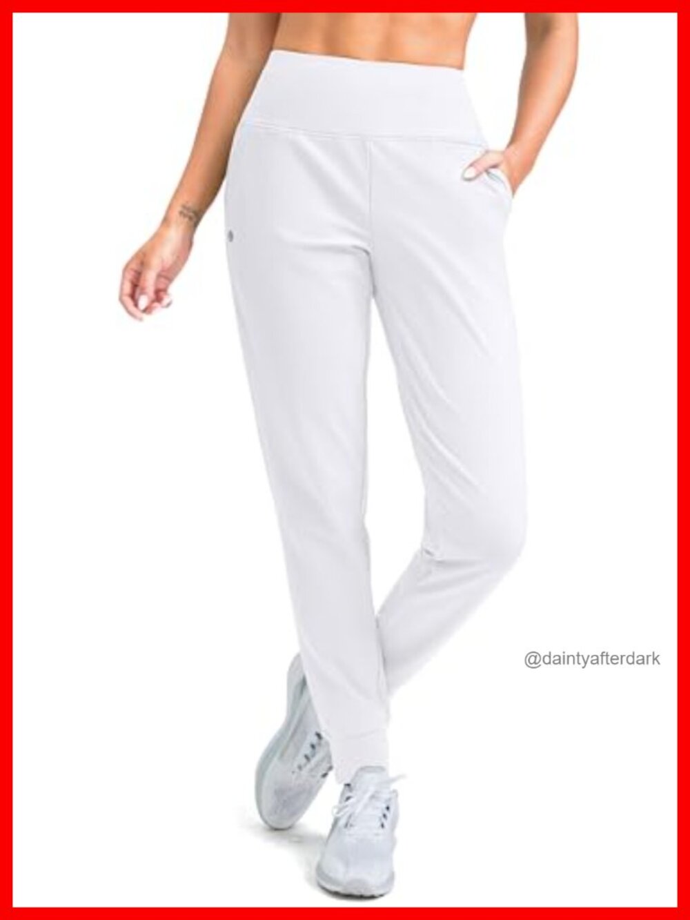 Fleece Lined Thermal High Waisted Jogger Pants Water Resistant Winter Outdoor